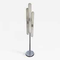 Floor lamp murano glass tube metal mazzega carlo nason italy 1970