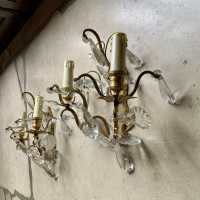 Gilded bronze tassel wall lights