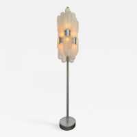 torpedo floor lamp metal murano glass carlo aldo nason italy 1970