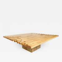 wooden coffee table giovanni michlucci italy 1960 1970