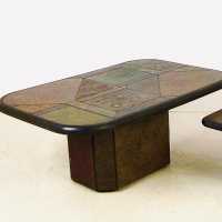 Coffee table, stone inlay