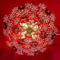 Flower, crystal, flower, ceiling light