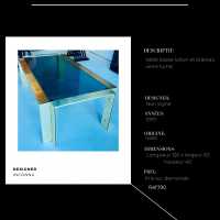Brass coffee table / brass and glass coffee table