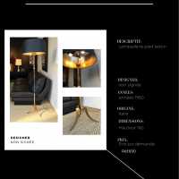 Floor lamp brass foot Unsigned Italy 1950