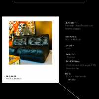 Pair of leather armchairs Roche Bobois France 1970