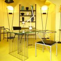 Bureau metal et verre années 80, ed: habitat