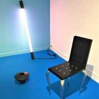 Philippe Starck _ "Lola Mundo" chairs_ DRIADE _circa: 1980/neon "easylight"_Philippe Starck