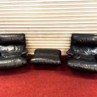 Pair Of Armchairs And A Pouf By Michel Ducaroy 1970