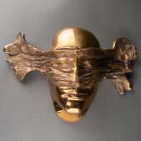 Michel JAUBERT - Polished bronze wall lamp - Circa 1970