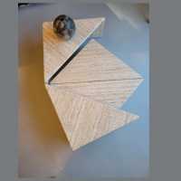 Table basse en travertin, vers 1970