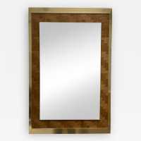 mirror bamboo brass rattan dal vera italy 1970 1980