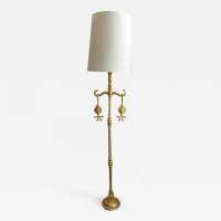 floor lamp lamp gilded metal bronze nicolas dewael fondica france 1980 1990