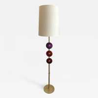 floor lamp lamp gilded metal bronze enamel nicolas dewael fondica france 1980 1990