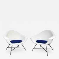 pair of armchairs 58 Genevieve Dangles Christian Defrance burov france 1950 1960