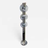 floor lamp metal chrome murano glass donuts mazzega carlo nason aldo italy 1970