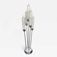 Reed floor lamp in Murano glass and chromed metal by Mazzega. Italy 1970. in the style of Venini, La Murrina, Seguso, Carlo Aldo Nason, Poliarte, Esperia, Angelo Brotto, Stilnovo, Arteluce, Arredoluce, Artemide, Pierre Cardin, Lumi, Luci, Raak, Angelo Lelii, Francesco Bocola, Superstudio, Enrico Tronconi, Mario Bellini, Harvey Guzzini, Luigi Massoni, Martinelli, Fabio Lenci, Gio Ponti. mid-century chandelier pendant lamps