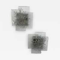 sconces lamps pair pavo poliarte murano glass italy 1970 albano polished