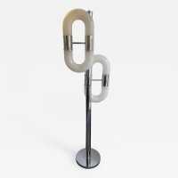 floor lamp lamp aldo carlo nason mazzega italy 1970 glass murano metal chrome brass