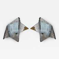 wall lamps pair murano glass carlo nason mazzega italy 1970 1980 metal