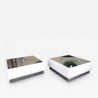 coffee tables side tables chrome metal stainless steel kenthia ernesto radaelli saporiti italy 1970