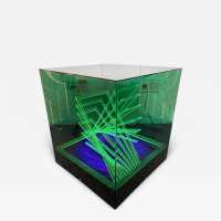 Cubo di Teo kinetic sculpture lamp in plexiglass by James Rivère and produced by Centro Ricerche di Arte Industria Lissone. Italy 1970. in the style of Stilnovo, Joe Colombo, Arteluce, Arredoluce, Lumi, Luci, Rggiani, Sciolari, Werner Pantone, Luigi Colani, Raak, Angelo Lelii, Angelo Brotto, Esperia, Francesco Bocola, Superstudio, Enrico Tronconi, Mario Bellini , Harvey Guzzini, Luigi Massoni, Martinelli, Pierre Cardin, Fabio Lenci. floor lamp sconces mid-century sconces