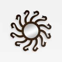 mirror brass bronze octopus sun luciano frigerio desio italy 1970 1980