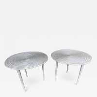 coffee tables side tables metal cast aluminum spiral italy 1990 garouste and bonetti hubert le gall