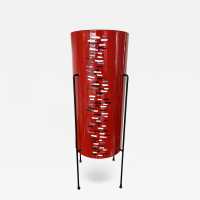 enamelled metal lamp siva poggibonsi italy 1950 1960 brass