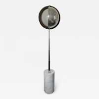 floor lamp metal chrome methacrylate marble lumi luci italy stilnovo 1970
