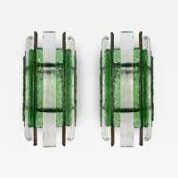 Pair of brutalist sconces in gilded wrought iron and hammered glass by Longobard. Italy 1970. in the style of Biancardi Jordan Arte, Poliarte, Carlo Aldo Nason, Mazzega Murano, Venini, Vistosi, La Murrina. lamps floor lamp chandelier suspension mid-century brass bronze