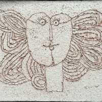 Stoneware Art Tile, Roger Capron, Vallauris c.1980