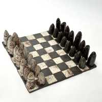 Stoneware Chess Game, André Hirlet, France c.1960