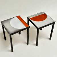 Glazed Lava End Tables, Roger Capron, Vallauris c.1965