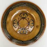 Large Glazed Earthenware Dish, Biot, c.1960