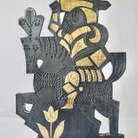 Lead Panel With Gold Leaf, Roger Capron & Jean Derval, France c. 1968