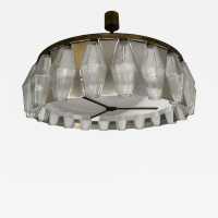 chandelier ceiling light or ceiling light in nickel-plated silver metal and brass with polyhedral Murano glass by Italian designer publisher Aureliano Toso. Famous designs like Reggiani, Sciolari, Stilux, Stilnovo, Angelo Brotto for Esperia, Aldo Carlo Nason for Mazzega, Venini, Vistosi, La Murrina, Toni Zuccheri, Fontana Arte, Artemide, Arteluce, Arredoluce, Luigi Caccia Dominioni.