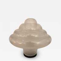 Mid-Century Modern Space Age Lotus table lamp model LT305, pelegoso bubble Murano glass and black metal base by Carlo Nason for the Mazzega factory. Famous Italian design like Venini, Vistosi, La Murrina, Aldo Nason, Stilnovo, Joe Colombo, Arteluce, Arredoluce, Lumi, Luci, Rggiani, Sciolari, Werner Pantone, Luigi Colani, Raak, Angelo Lelii, Angelo Brotto, Esperia, Francesco Bocola, Superstudio, Enrico Tronconi, Mario Bellini, Harvey Guzzini, Luigi Massoni, Martinelli, Pierre Cardin, Fabio Len