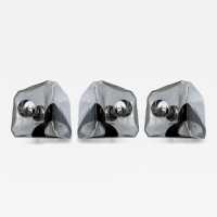 Wall or ceiling light in Space Age or Mid-Century Modern style. Cube made of blown Murano glass and chrome-plated metal. Famous designs: Carlo Aldo Nason for Mazzega, Venini, Leucos, La Murrina, Poliarte, Veronese, Seguso, Stilnovo, Artemide, Arredoluce, and Arteluce.