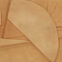Large mid-century modern beech panel designed by Nerone and Patuzzi and produced by Forme e Superfici in Italy in 1978. Its graphic design features Nerone and Patuzzi's signature circles and abstract shapes. This piece is hand-signed and dated Nerone 78 on the front. Gruppo NP2 was an influential art collective in the Turin area. Known for its innovative and avant-garde approach, the group made significant contributions to the art scene during