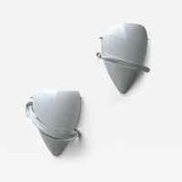Pair of Swan wall lights in white and transparent Murano glass, by designer Tina Aufiero for the Italian design manufacturer Venini. Engraved, signed and dated 1995. Famous design such as Carlo Aldo Nason for Mazzega, Vistosi, La Murrina, Poliarte, Veronese, Seguso, Stilnovo, Artemide, Arredoluce, Arteluce.