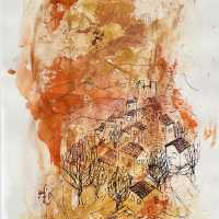 Original Drawing, Views of Provence, Alice Colonieu, Roaix c.1960