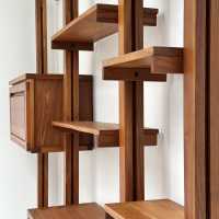 Modular Wall Unit in Solid Elm, France c.1980
