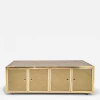 Rare Mid-Century Modern sideboard, credenza, buffet, cabinet, dresser with a compartment can be used as dry bar by Michel Pigneres for L'Angolo Metallarte Roma. Plated Mirror, brass and metal chrome. Interior drawers in brown melamine. The highest quality of the 1970s. Famous design like Maison Jansen, Charles, Sandro Petti.