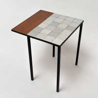 Wooden and Ceramic Side Table, Roger Capron, Vallauris France c.1960