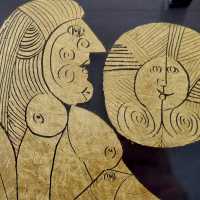 Unique Gold Leaf Painting, Roger Capron, Vallauris c.1990