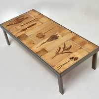 Stamped Stoneware Low Table, Roger Capron, Vallauris c.1970
