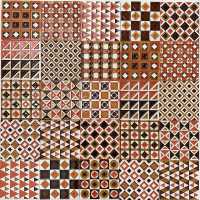 Set of 25 Embossed Earthenware Tiles, Roger Capron, Vallauris 1970