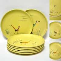 Set of Seven Decorative Plates, Cerenne, Vallauris c. 1950