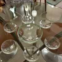 Six coupelles en verre