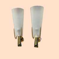 Pair of designer wall lights: Max Ingrand